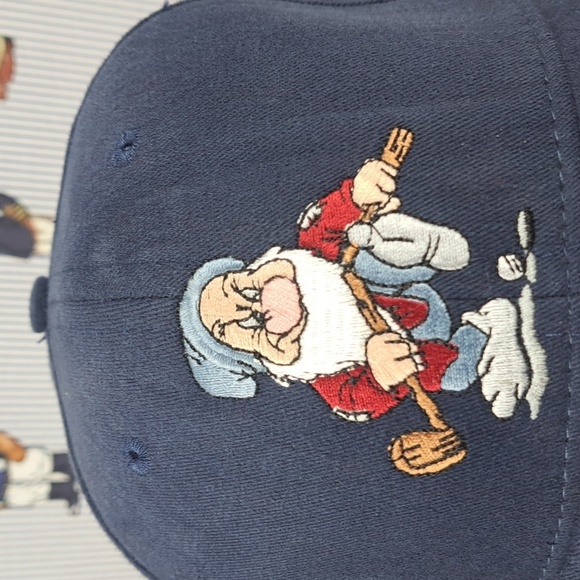 Walt Disney World Grumpy soft shell pull tab stitched graphic casual golf hat - Picture 5 of 8